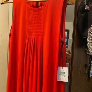 Red dress by Calvin Klein